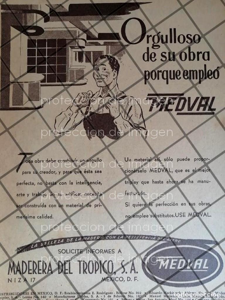Collectionnisme d'affiches: CARTEL ANTIGUO ORIGINAL MADERA DEL TROPICO S.A 1947 /992