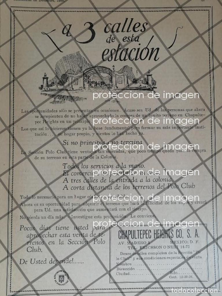 Collectionnisme d'affiches: PUBLICIDAD ANTIGUA CIA. BIENES RAICES CHAPULTEPEC HEIGHTS 1927