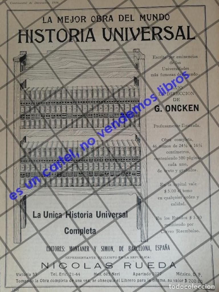 Collectionnisme d'affiches: CARTEL ANTIGUO. ENCICLOPEDIA HISTORIA UNIVERSAL 1927