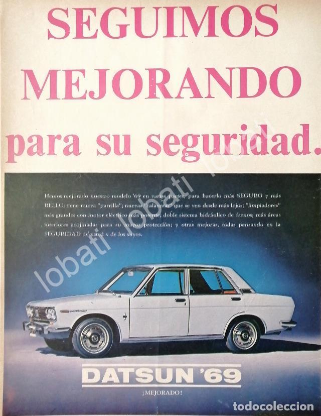 Sammeln von Plakaten: CARTEL ANTIGUO ORIGINAL DE AUTOS NISSAN DATSUN 1969 / 801