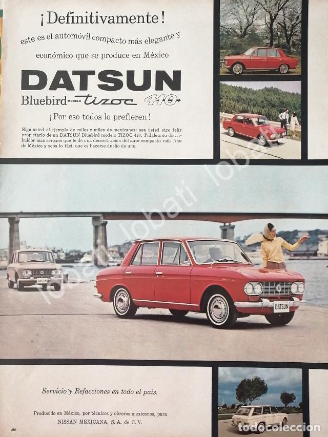 Sammeln von Plakaten: CARTEL ANTIGUO ORIGINAL DE AUTOS NISSAN DATSUN BLUEBIRD TIZOC 410 1964 / 809