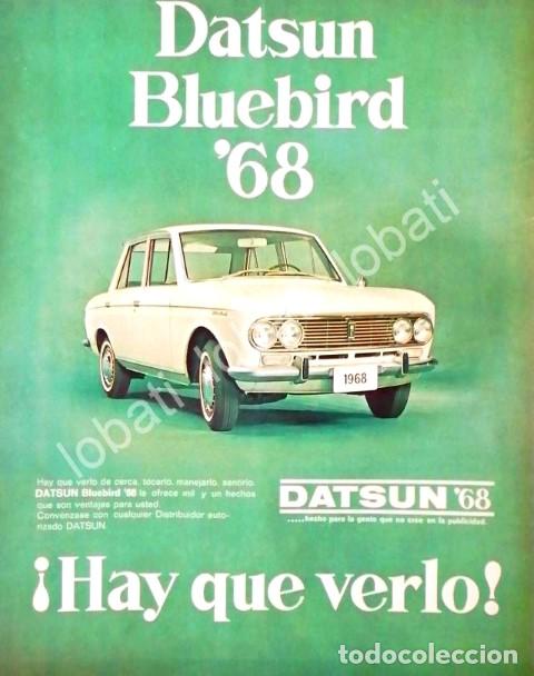 Sammeln von Plakaten: CARTEL ANTIGUO ORIGINAL DE AUTOS PICKUP NISSAN DATSUN BLUEBIRD 1968 / 807