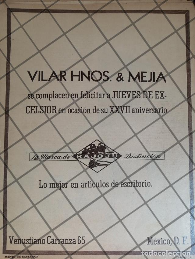 Sammeln von Plakaten: AFICHE ANTIGUO VILAR HERMANOS & MEJIA 1949