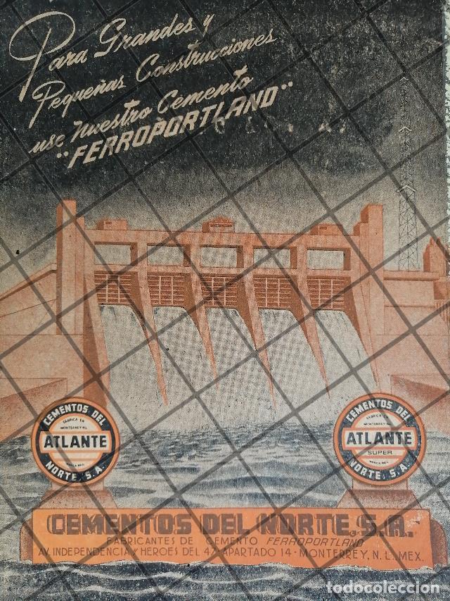 Sammeln von Plakaten: AFICHE ANTIGUO CEMENTOS ATLANTE , MONTERREY 1960 /1017