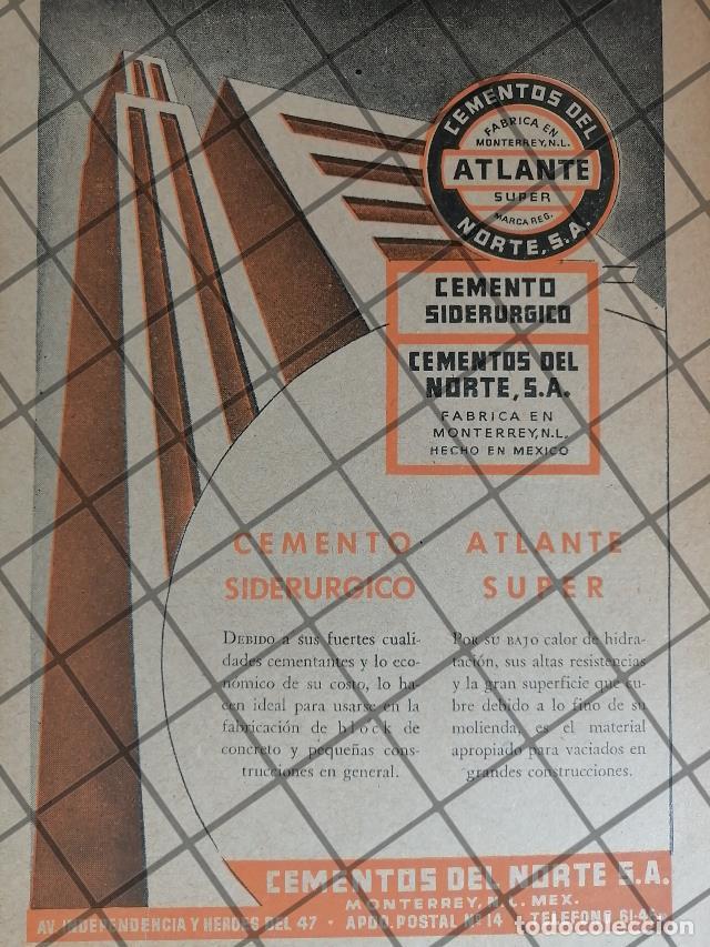Sammeln von Plakaten: AFICHE ANTIGUO CEMENTOS DEL NORTE , MONTERREY 1960 /1016