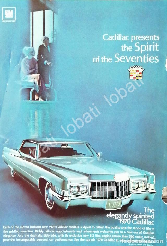 Sammeln von Plakaten: CARTEL ANTIGUO ORIGINAL DE AUTOS CADILLAC 1970 / 819