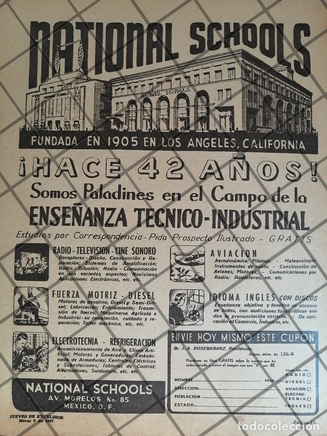 Sammeln von Plakaten: CARTEL PUBLICITARIO RETRO ESCUELAS NATIONAL SCHOOLS 1947