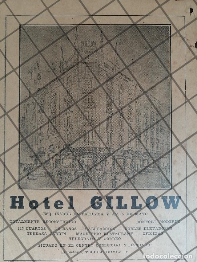 Sammeln von Plakaten: CARTEL PUBLICITARIO ANTIGUO HOTEL GILLOW 1948 /RARO