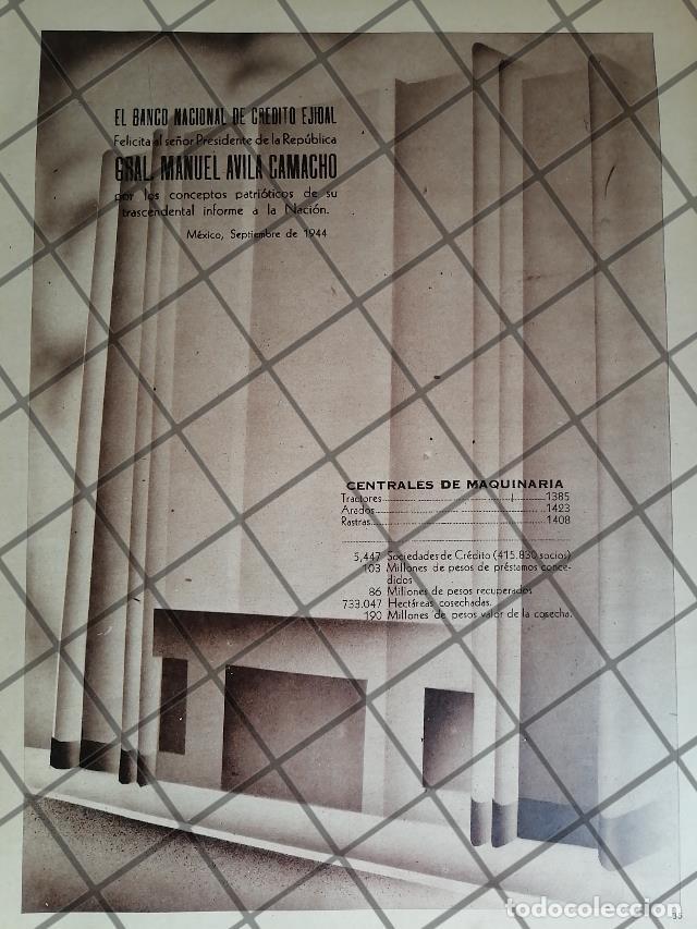 Sammeln von Plakaten: CARTEL PUBLICITARIO BANCO NACIONAL DE CREDITO EJIDAL 1944