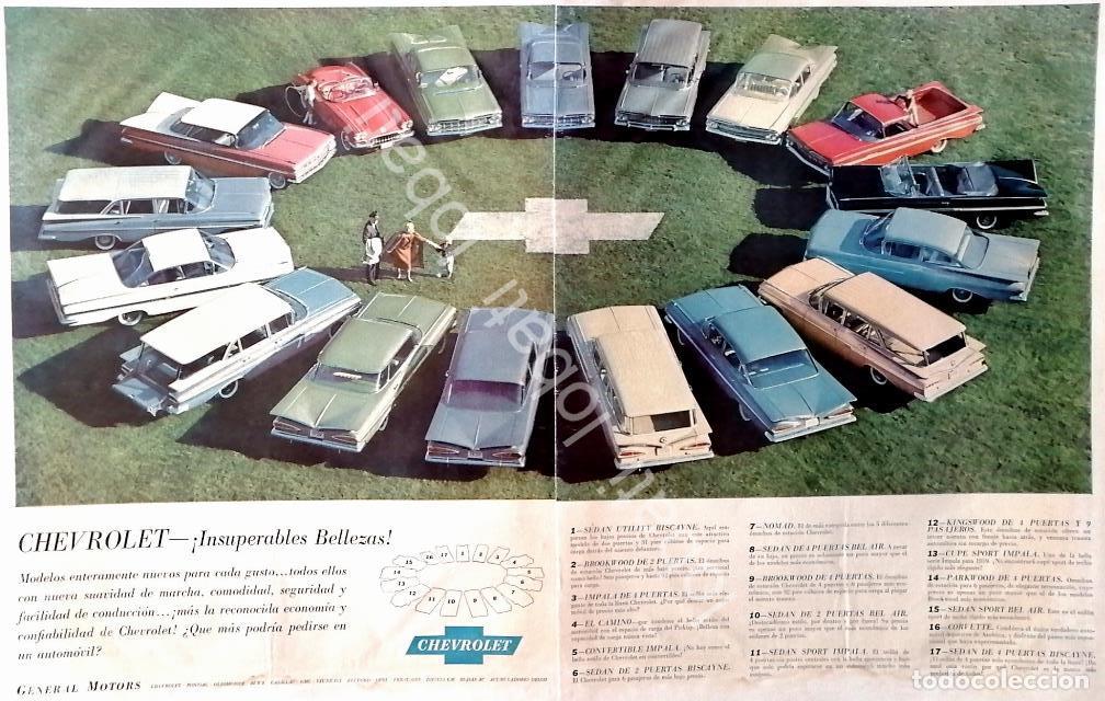 Sammeln von Plakaten: CARTEL ANTIGUO ORIGINAL DE AUTOS CHEVROLET 17 MODELOS DE 1969 / 830