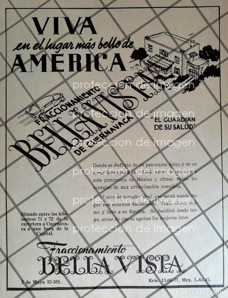 Sammeln von Plakaten: AFICHE ANTIGUO ORIGINAL NACE LA COL. BELLA VISTA, CUERNAVACA 1941