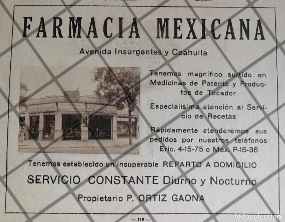 Sammeln von Plakaten: CARTEL ANTIGUO FARMACIA NACIONAL. ORTIZ GAONA 1942