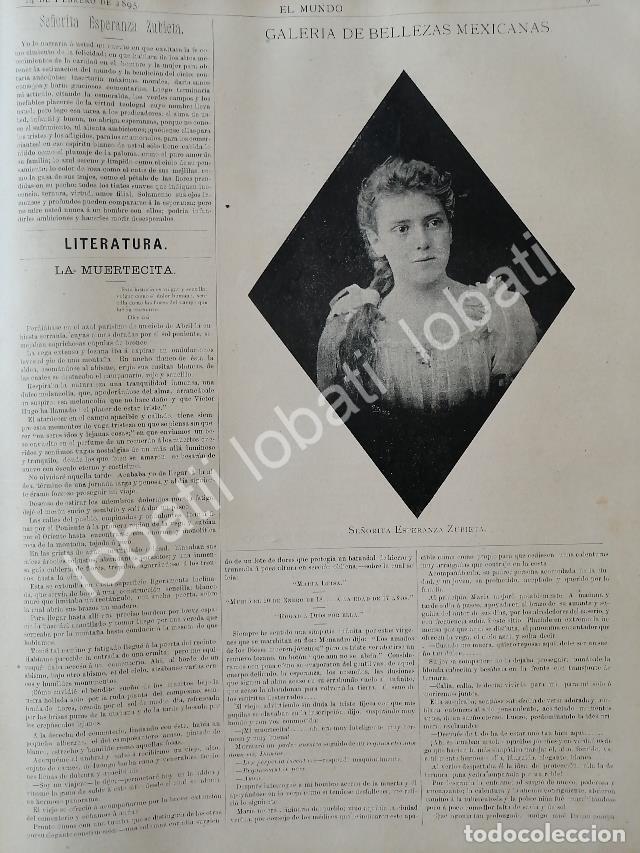 Sammeln von Plakaten: CARTEL ANTIGUO ORIGINAL DE ESPERANZA ZUBIETA MORA 1895 /ASM
