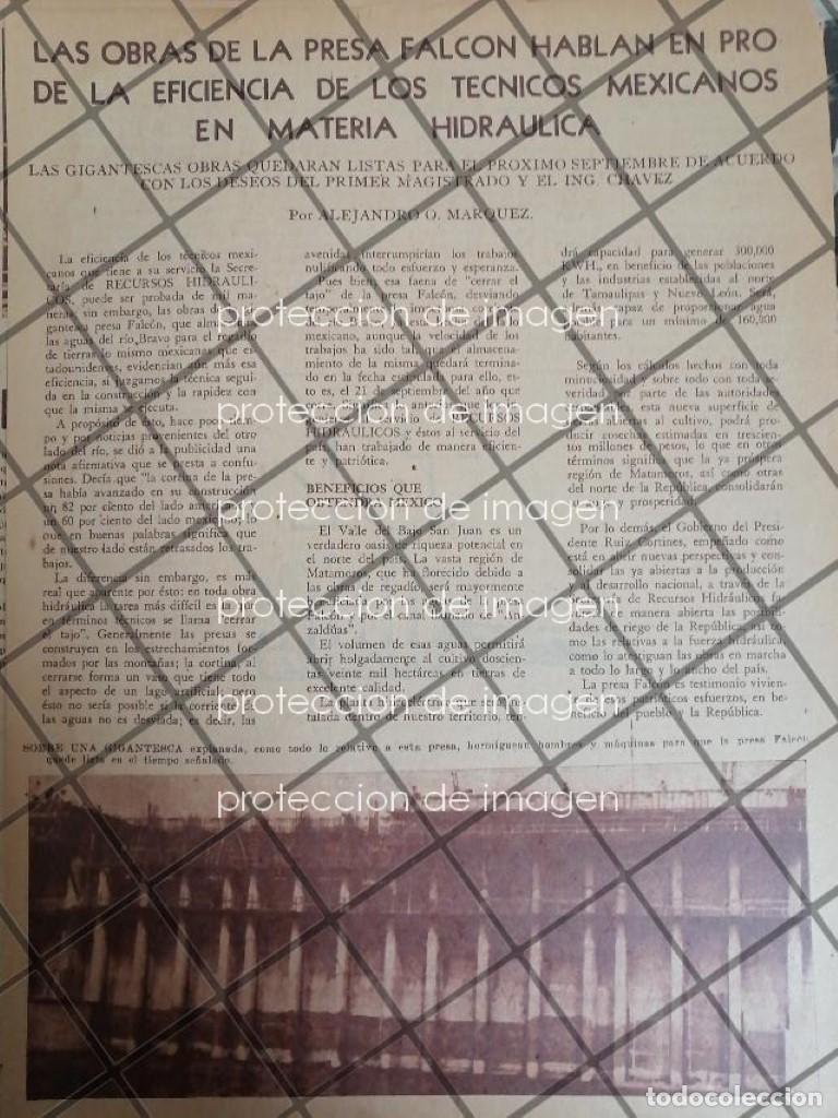 Sammeln von Plakaten: AFICHE ANTIGUO CONSTRUYEN LA PRESA FALCON 1953