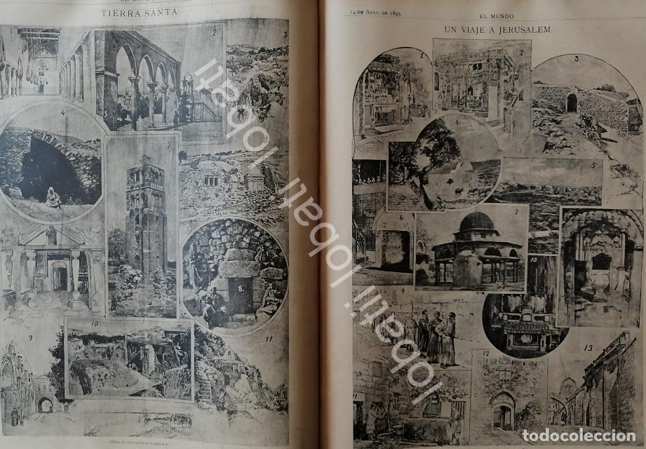 Sammeln von Plakaten: CARTEL ANTIGUO ORIGINAL DE VIAJE A JERUSALEM & TIERRA SANTA, VIACRUCIS ETC 1895 / RLG