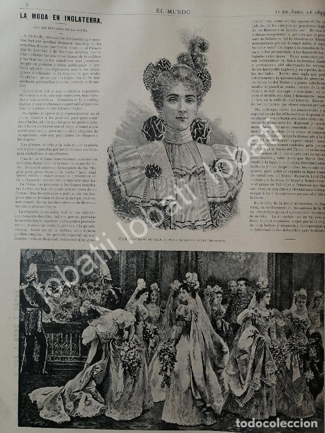 Sammeln von Plakaten: CARTEL ANTIGUO ORIGINAL DE MODAS INGLESAS DE 1895, VESTIDOS DE CORTE