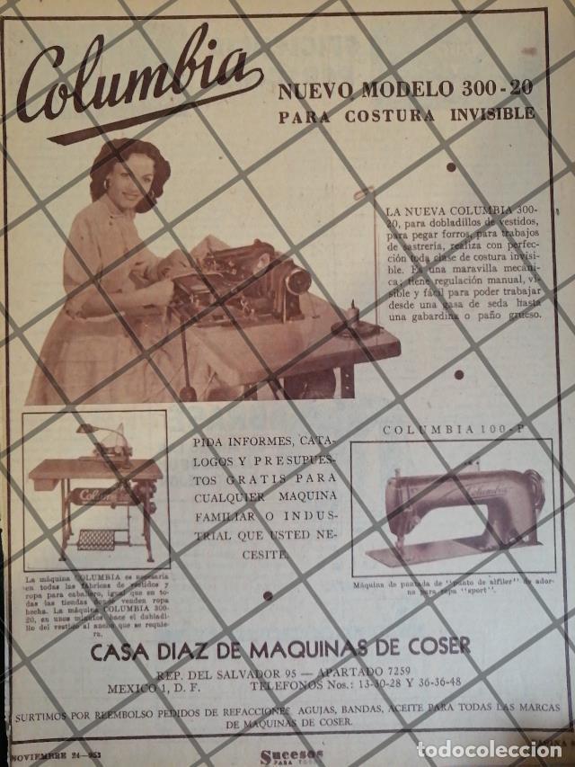 Sammeln von Plakaten: CARTEL PUBLICITARIO RETRO MAQUINAS DE COSER COLUMBIA 1953 612