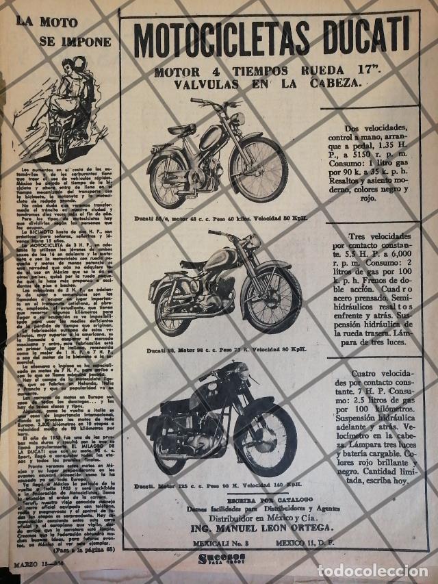 Sammeln von Plakaten: CARTEL PUBLICITARIO RETRO MOTOCICLETAS DUCATI 1956 618