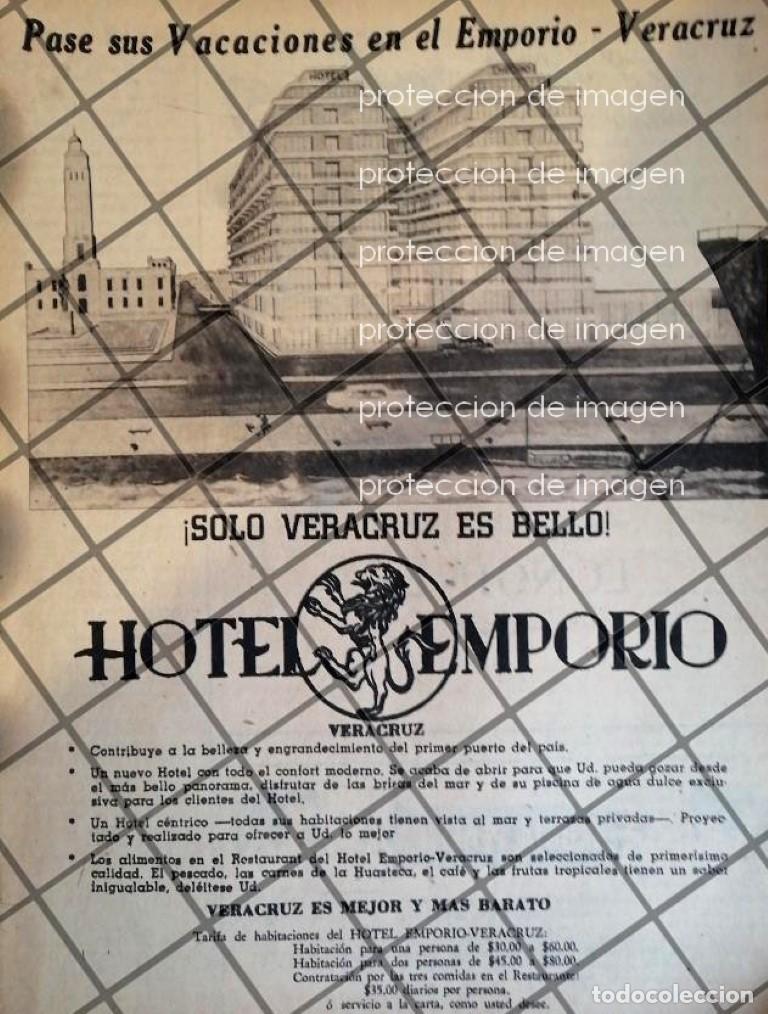 Sammeln von Plakaten: CARTEL ANTIGUO HOTEL EMPORIO, VERACRUZ 1956 1103 /RARO
