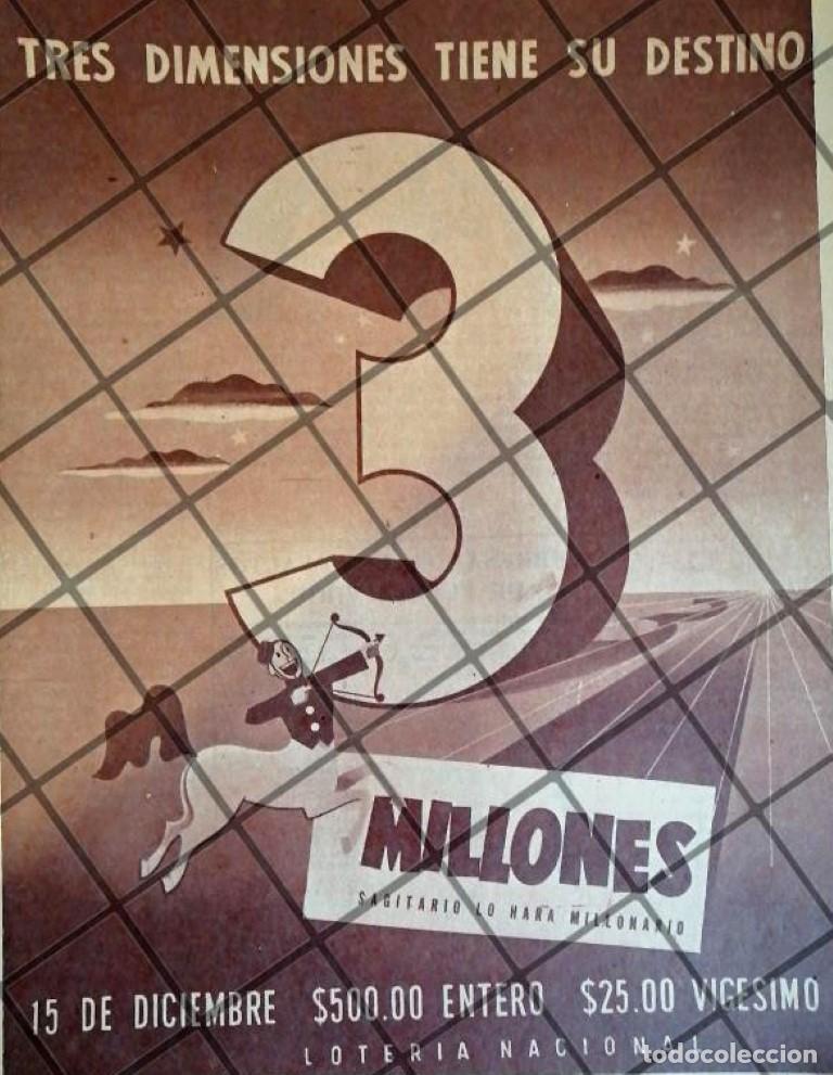 Sammeln von Plakaten: AFICHE ANTIGUO ORIGINAL LOTERIA NACIONAL 1953 /189
