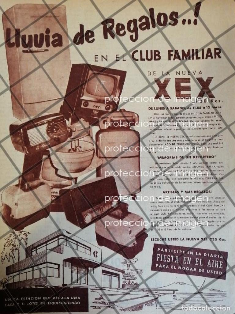 Collectionnisme d'affiches: AFICHE ANTIGUO RADIO DIFUSORA XEX CLUB FAMILIAR 1952