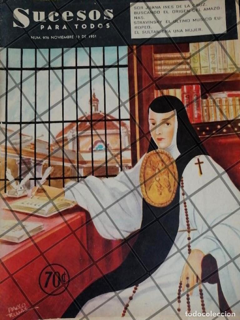 Collectionnisme d'affiches: PORTADA ANTIGUA DE PABLO ROJAS 1951 SOR JUANA INES