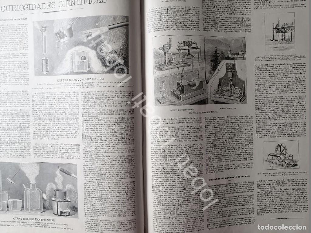 Collectionnisme d'affiches: CARTEL ANTIGUO ORIGINAL DE NOTICIAS CIENTIFICAS 1898 PRIMERAS PRUEBAS DEL TELFONO