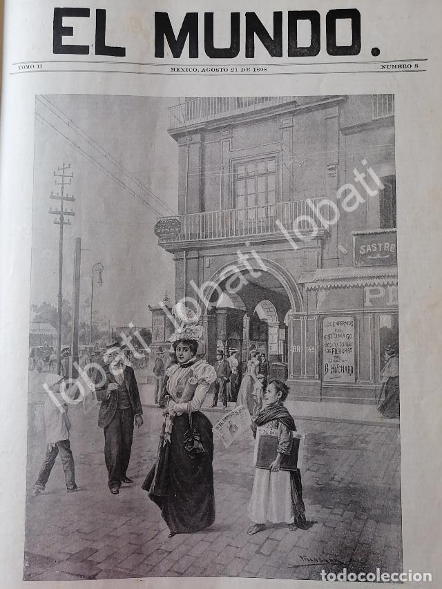 Sammeln von Plakaten: PORTADA ANTIGUA ORIGINAL 1898 NI&Ntilde;O VOCEADOR, POR: JOSE MARIA VILLASANA