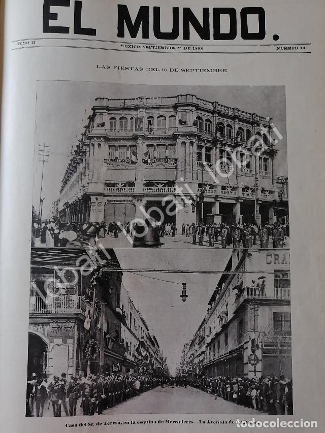 Sammeln von Plakaten: PORTADA ANTIGUA ORIGINAL 1898 DESFILE Y FIESTAS PATRIAS D.F CALLE PLATEROS /LDM