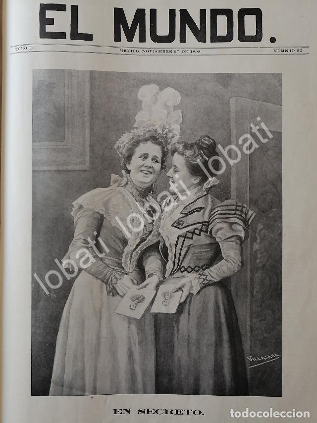Sammeln von Plakaten: PORTADA ANTIGUA ORIGINAL 1898 EN SECRETO, POR: JOSE MARIA VILLASANA / ARTE