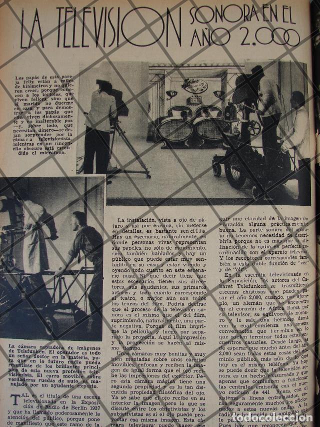 Poster collecting: AFICHE ANTIGUO PRONOSTICAN LA TELEVISION CON SONIDO 1937