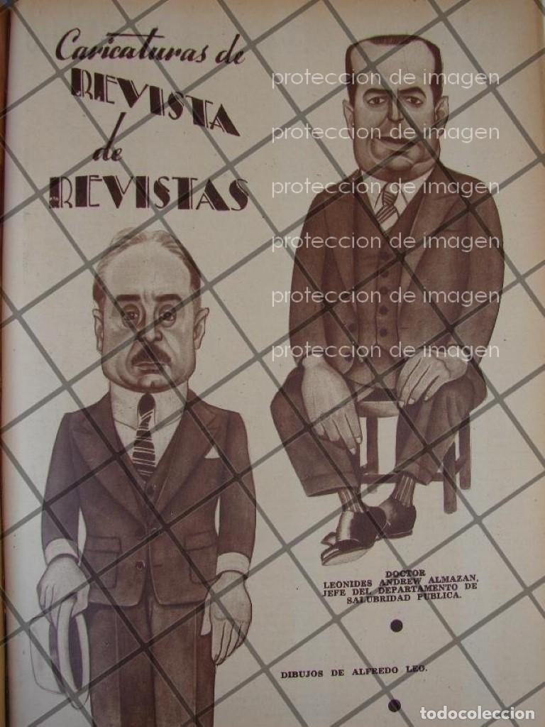 Poster collecting: CARICATURA ANTIGUA DR. LEONIDES ANDREW ALMAZAN 1937