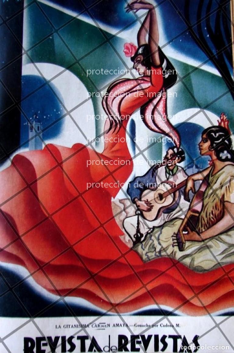 Poster collecting: PORTADA ANTIGUA POR: HECTOR D. FALCON. BAILARINA CARMEN AMAYA 1937