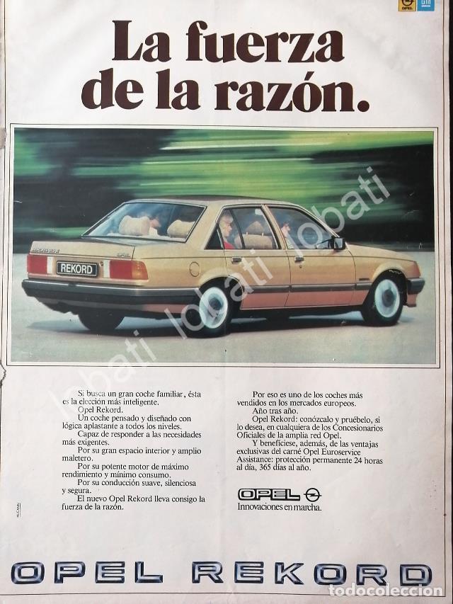 Sammeln von Plakaten: CARTEL ANTIGUO ORIGINAL DE AUTOS GM OPEL REKORD 1984 /897