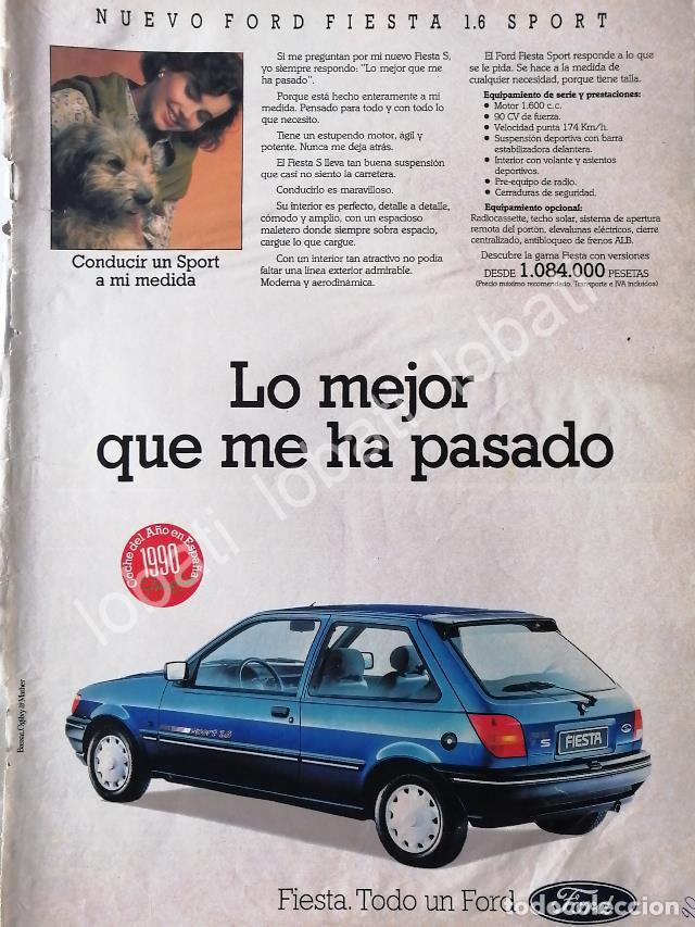 Poster collecting: CARTEL ANTIGUO ORIGINAL DE AUTOS FORD FIESTA 1.6 SPORT 1990 /906