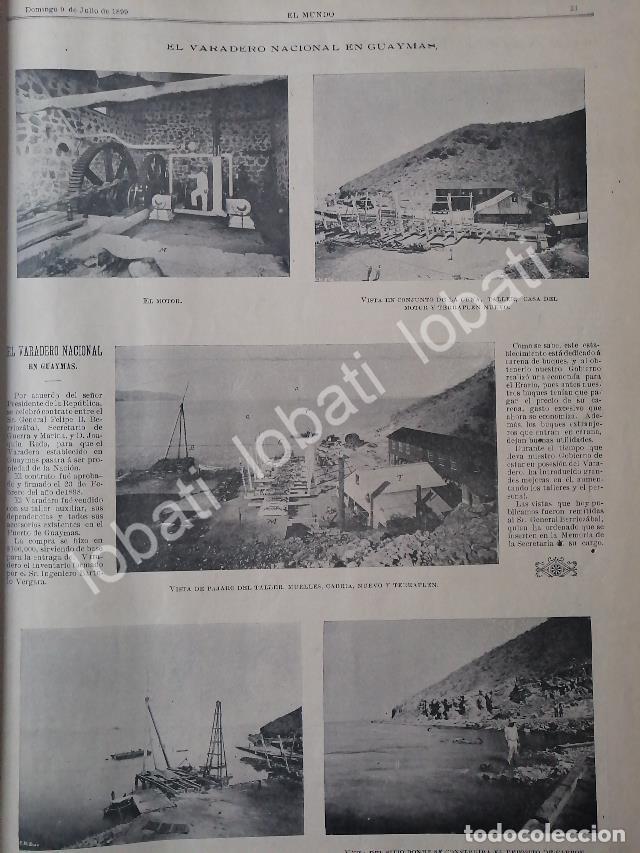 Poster collecting: CARTEL ANTIGUO ORIGINAL DE EL PUERTO DE GUAYMAS SONORA 1899 / LDM