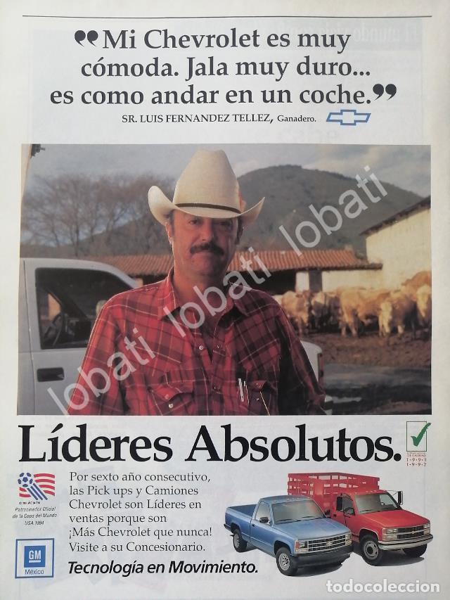Poster collecting: CARTEL ANTIGUO ORIGINAL DE AUTOS Y CAMIONES CHEVROLET 1993 /922