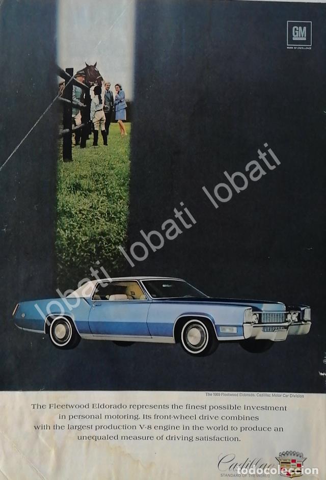 Poster collecting: CARTEL ANTIGUO ORIGINAL DE AUTOS CADILLAC EL DORADO FLEETWOOD 1969 /931