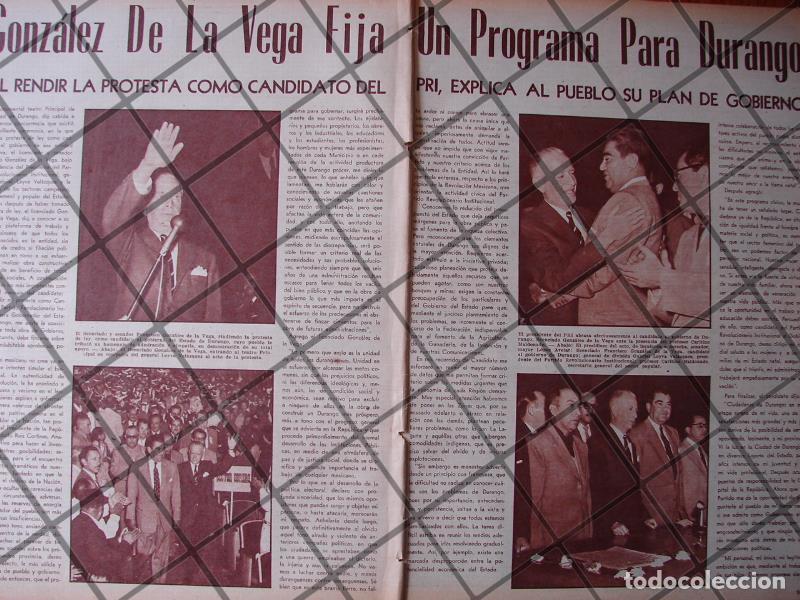 Poster collecting: AFICHE ANTIGUO FRANCISCO GONZALEZ DE LA VEGA RINDE PROTESTA 1956