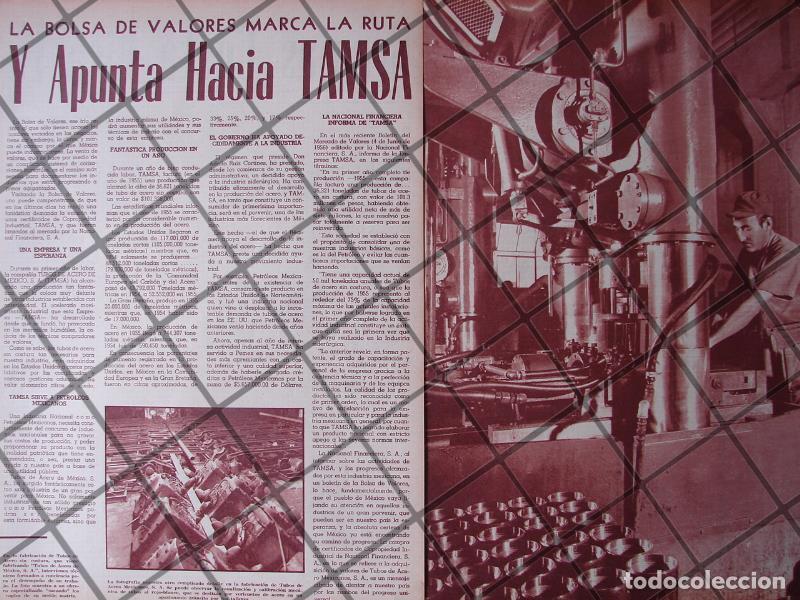 Poster collecting: AFICHE RETRO INICIOS DE T.A.M.S.A. Y BOLSA DE VALORES 1956