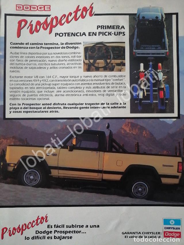 Poster collecting: CARTEL ANTIGUO ORIGINAL DE CAMIONETAS CHRYSLER DODGE PROSPECTOR 1989 /944