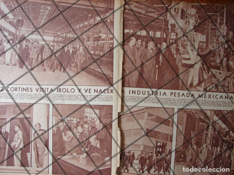 Poster collecting: AFICHE RETRO. RUIZ RUIZ CORTINES EN EMPRESA D.I.N.A IROLO, HGO 1956