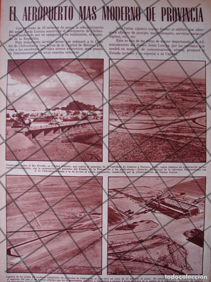 Poster collecting: AFICHE RETRO. ALCONSTRUYEN AEROPUERTO DE CHIHUAHUA 1956