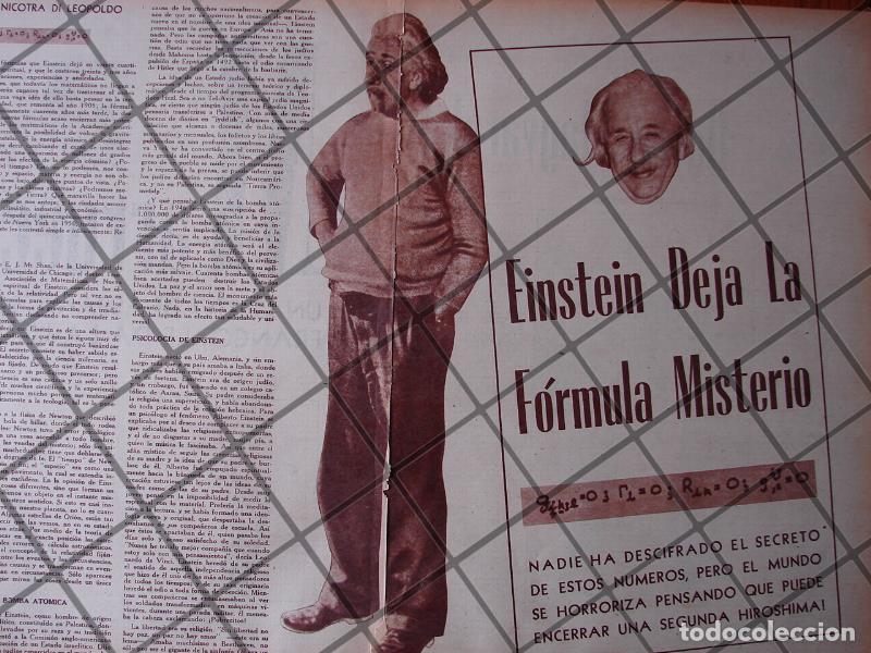 Poster collecting: AFICHES RETRO. ALBERT EINSTEIN Y SU ECUACION MISTERIOSA 1956