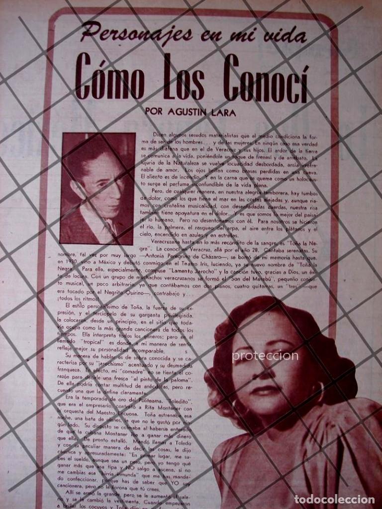 Poster collecting: AFICHE RETRO AGUSTIN LARA HABLA DE TO&Ntilde;A LA NEGRA 1956