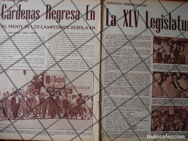 Poster collecting: AFICHE RETRO LAZARO CARDENAS EN TORREON 1956