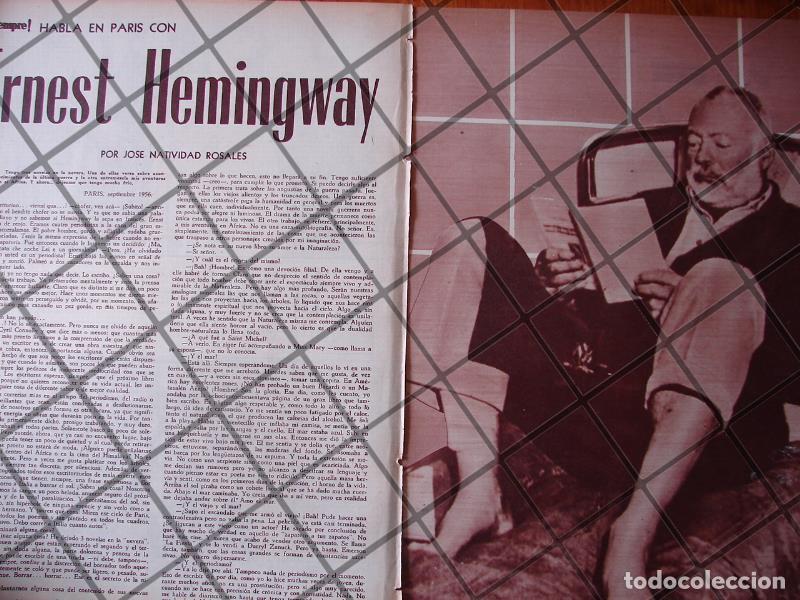 Poster collecting: AFICHE RETRO ENTREVISTA A ERNEST HEMINGWAY 1956