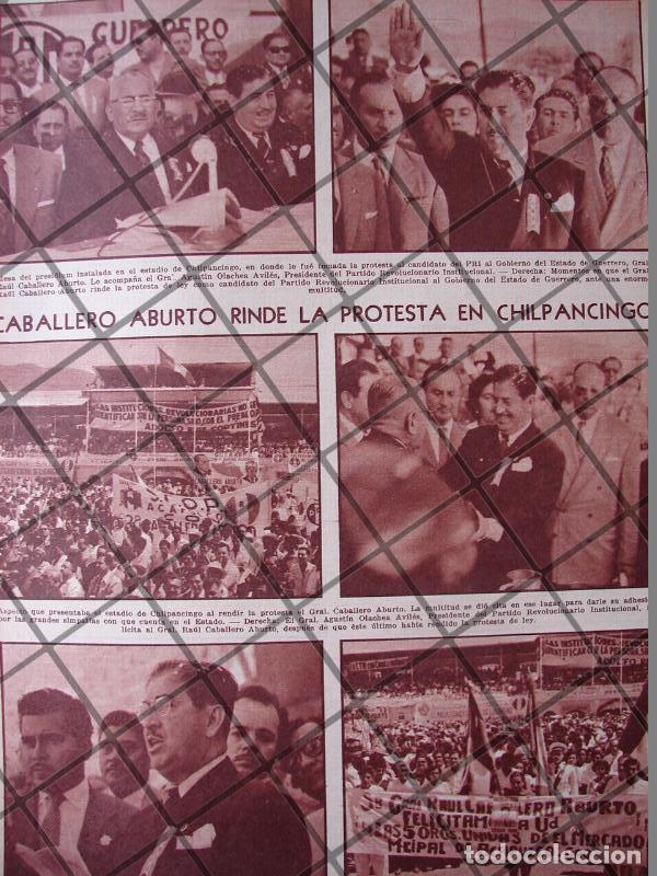 Poster collecting: AFICHE RETRO CABALLERO ABURTO RINDE PROTESTA 1956