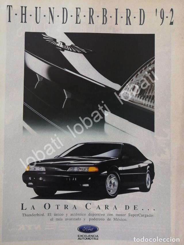 Collectionnisme d'affiches: CARTEL ANTIGUO ORIGINAL DE AUTOS FORD THUNDERBIRD 1992 /N998