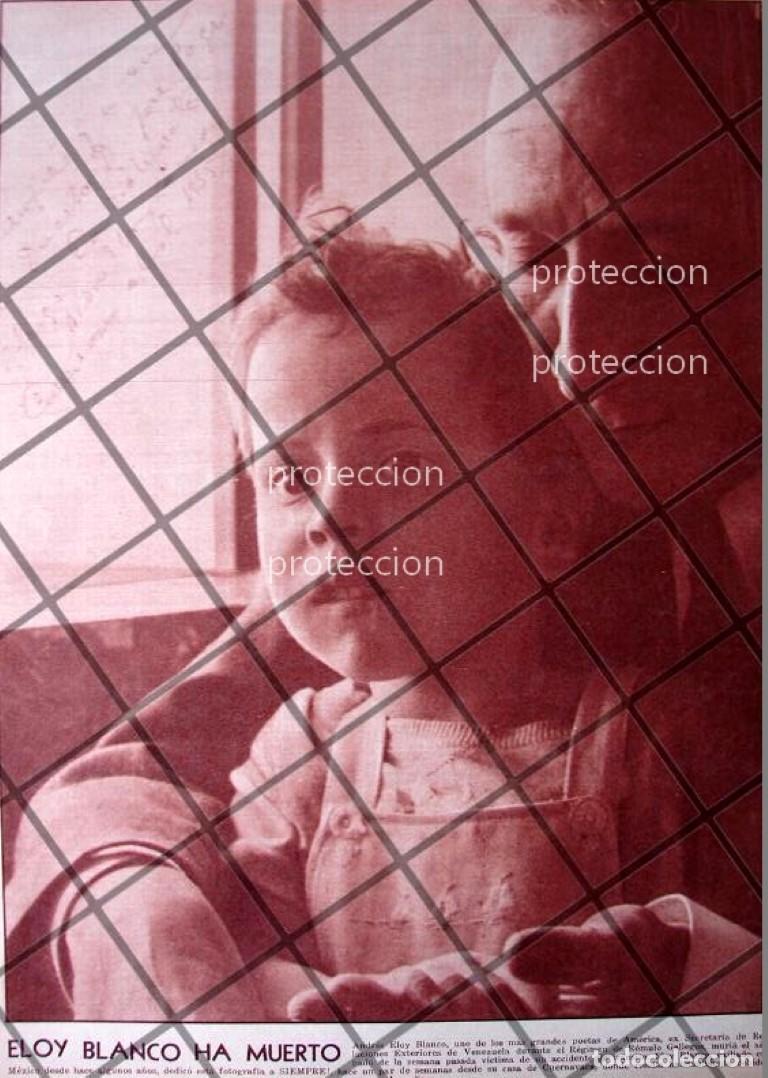 Collectionnisme d'affiches: AFICHE ANTIGUO. MUERE ELOY BLANCO MEA&Ntilde;O 1955